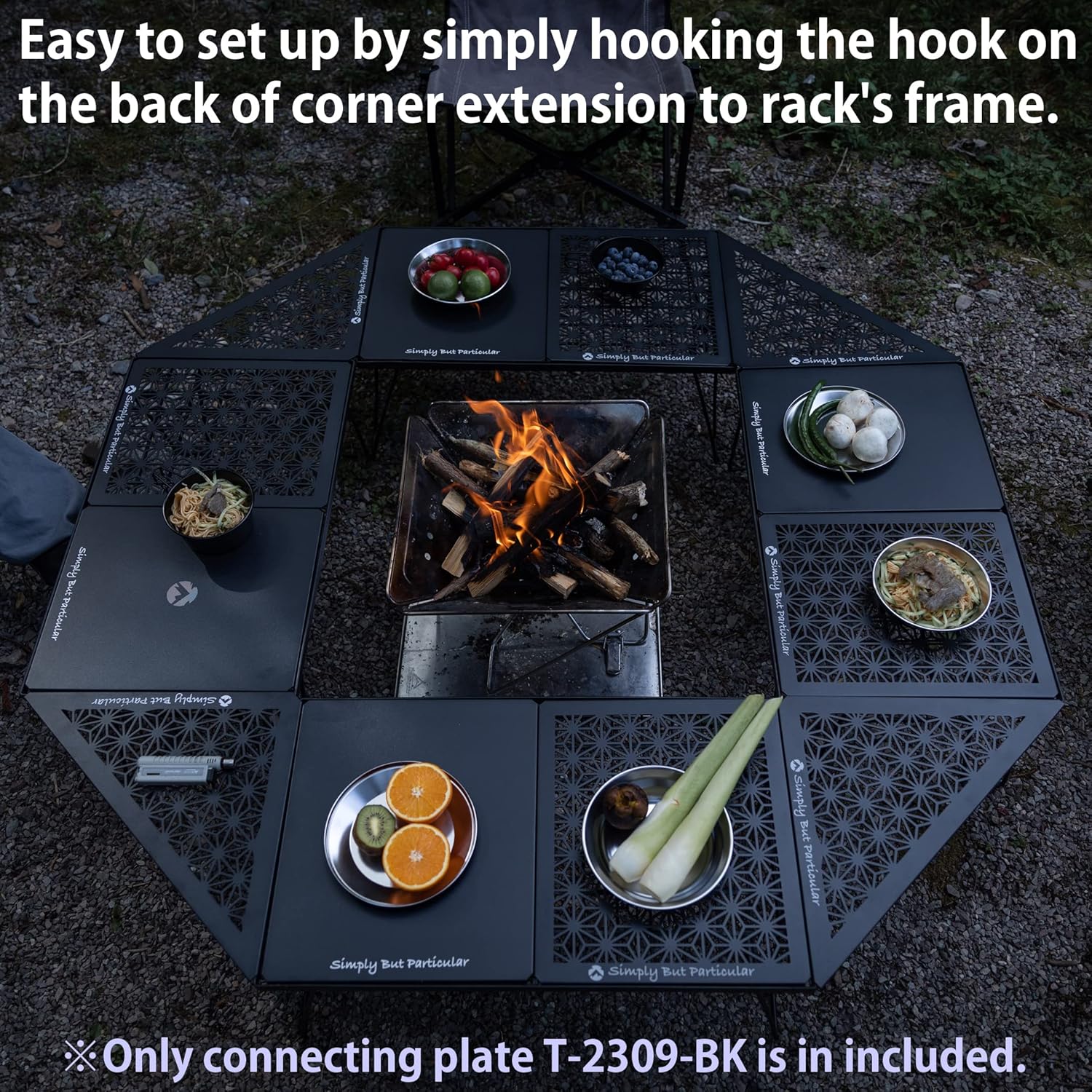 Mặt bàn nhôm 1/2 cho kệ T230 Campingmoon T-2309BK