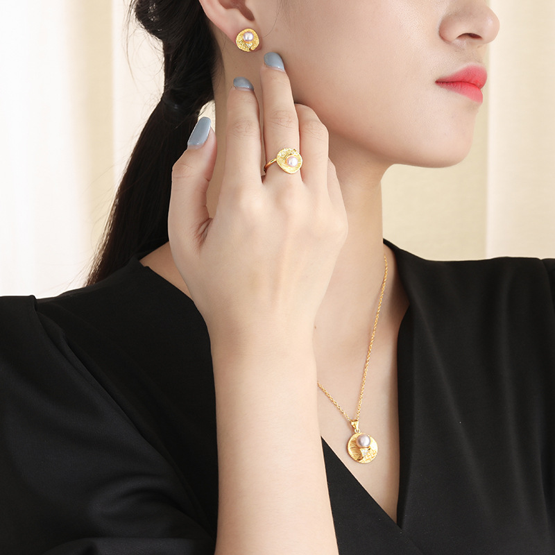 Bộ Trang Sức Lá Ngọc Vàng BNT-609 Bảo Ngọc Jewelry