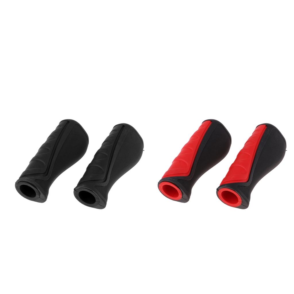 1 Pair Rubber Bike Handlebar Grips Electric Scooter Handle Cover Black