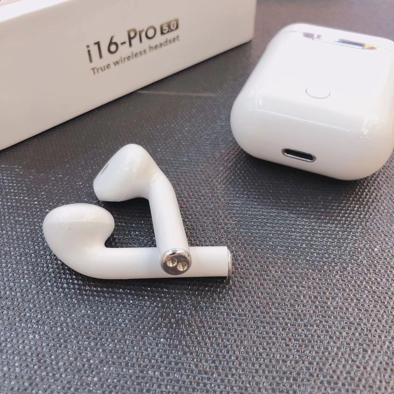 Tai nghe Bluetooth i16Pro 5.0 tai nghe không dây đôi kiểu dáng Thời Trang [Tặng hộp đựng tai nghe silicon]