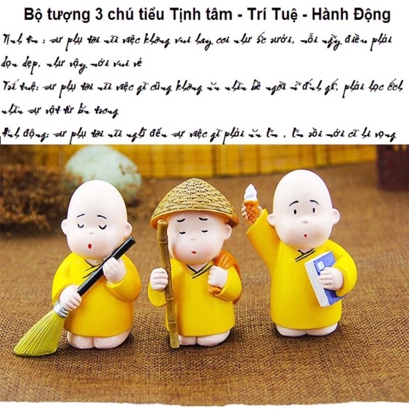 Bộ 3 chú tiểu áo vàng