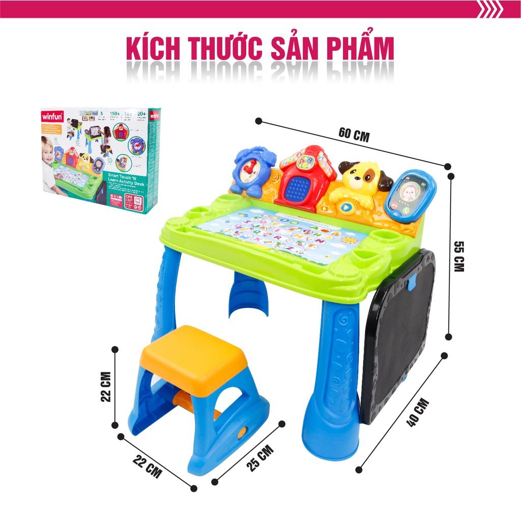 Bộ bàn ghế hỗ trợ học tập và vui chơi cho bé, nhiều hiệu ứng và bài học hấp dẫn Winfun 1207 - Hàng chính hãng