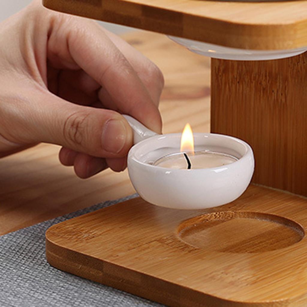 Wooden Tealight Candle Holder Oil Burner