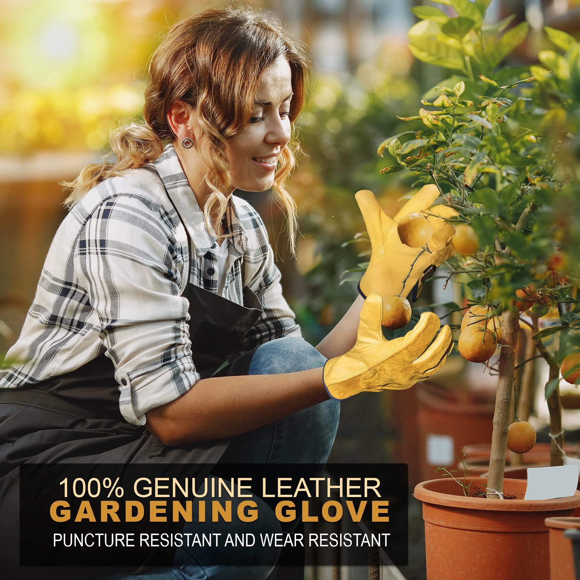 Găng Tay Làm Vườn Bằng Da Nam Nữ 2 Đôi