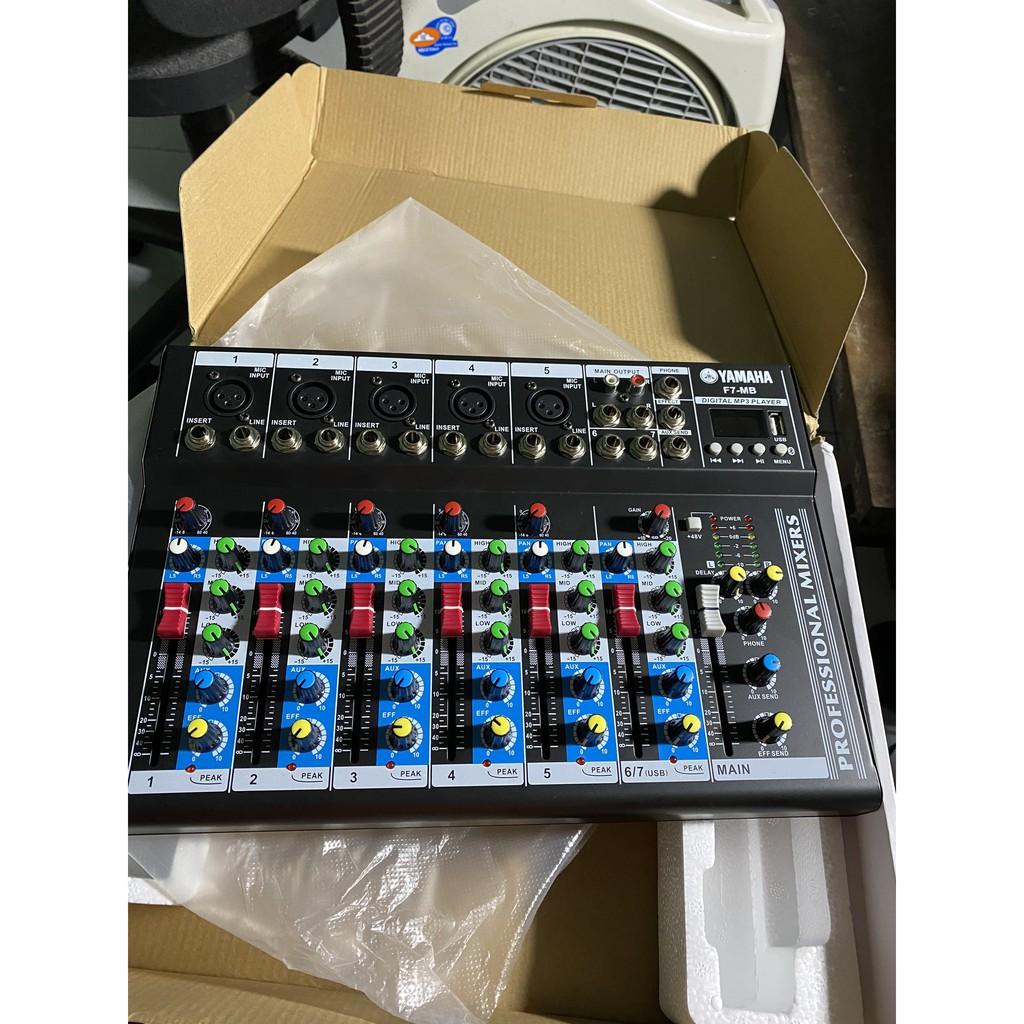 Mixer F7 YAMAHA USB . Tích Hợp Đèn LED Hiển Thị , Chất Âm Cực Hay , Tích Hợp 5 Cổng Cắm Mic . Bảo Hành 12 Tháng