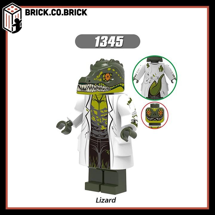 Đồ Chơi Lắp Ráp Siêu Anh Hùng minifig Người Sắt Người Nhện Lizard Nguyên tố lửa nước MCU X0268