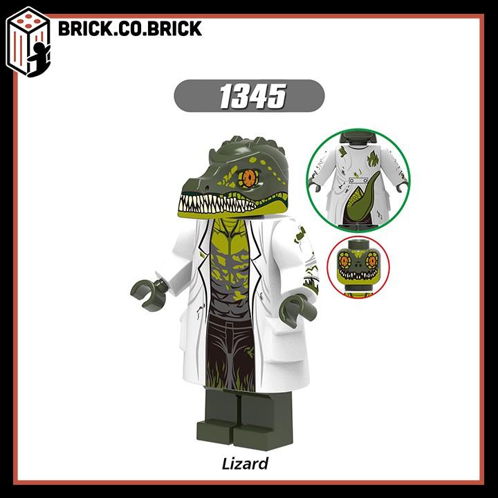 Đồ Chơi Lắp Ráp Siêu Anh Hùng minifig Người Sắt Người Nhện Lizard Nguyên tố lửa nước MCU X0268 - X-1348