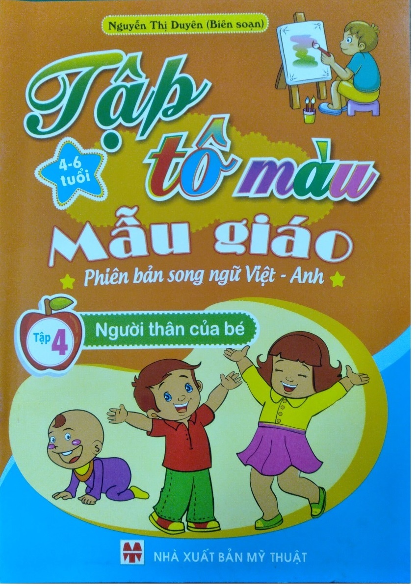 Sách - Combo 14 cuốn Tập tô màu mẫu giáo Phiên bản song ngữ Việt Anh