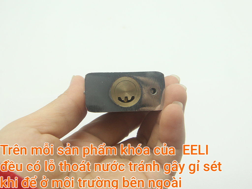 Khóa treo chìa muỗng thép trắng không gỉ Eeli