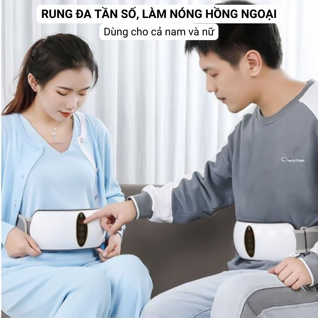 Máy Massage Bụng SP1810, Đai Massage Giảm Eo, Máy Rung Bụng Kết Hợp Làm Nóng  Hiệu Quả