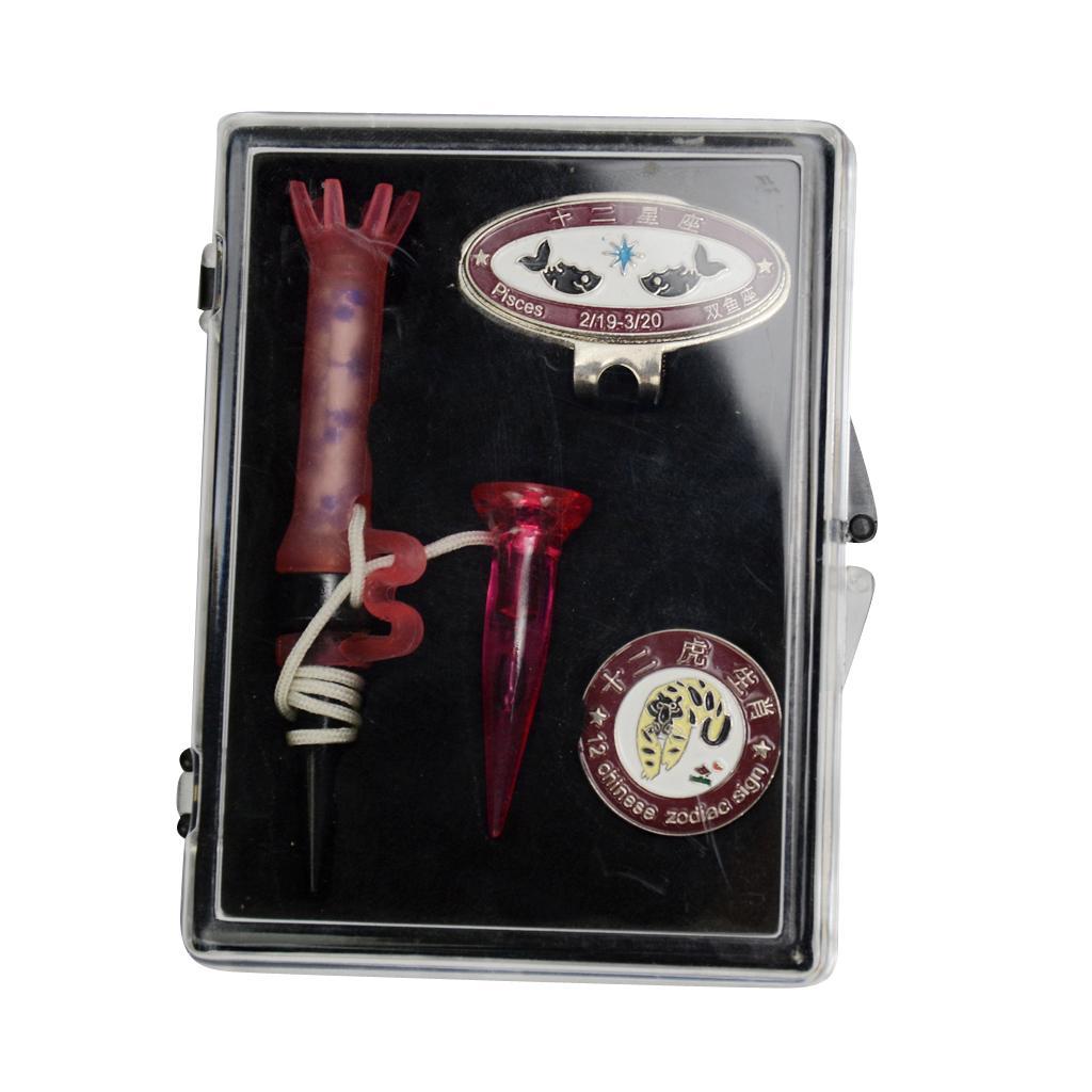 Golf Ball Marker Hat Clip Repair Tool Golf Tee Gift