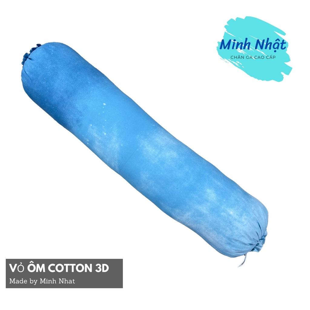 Vỏ gối ôm Cotton 3D Minh Nhật kích thước 35x100cm