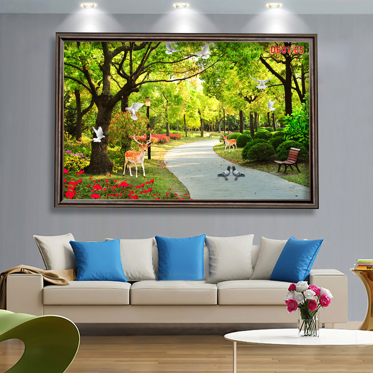 D601 01 Tranh kính Hiện đại siêu đẹp
