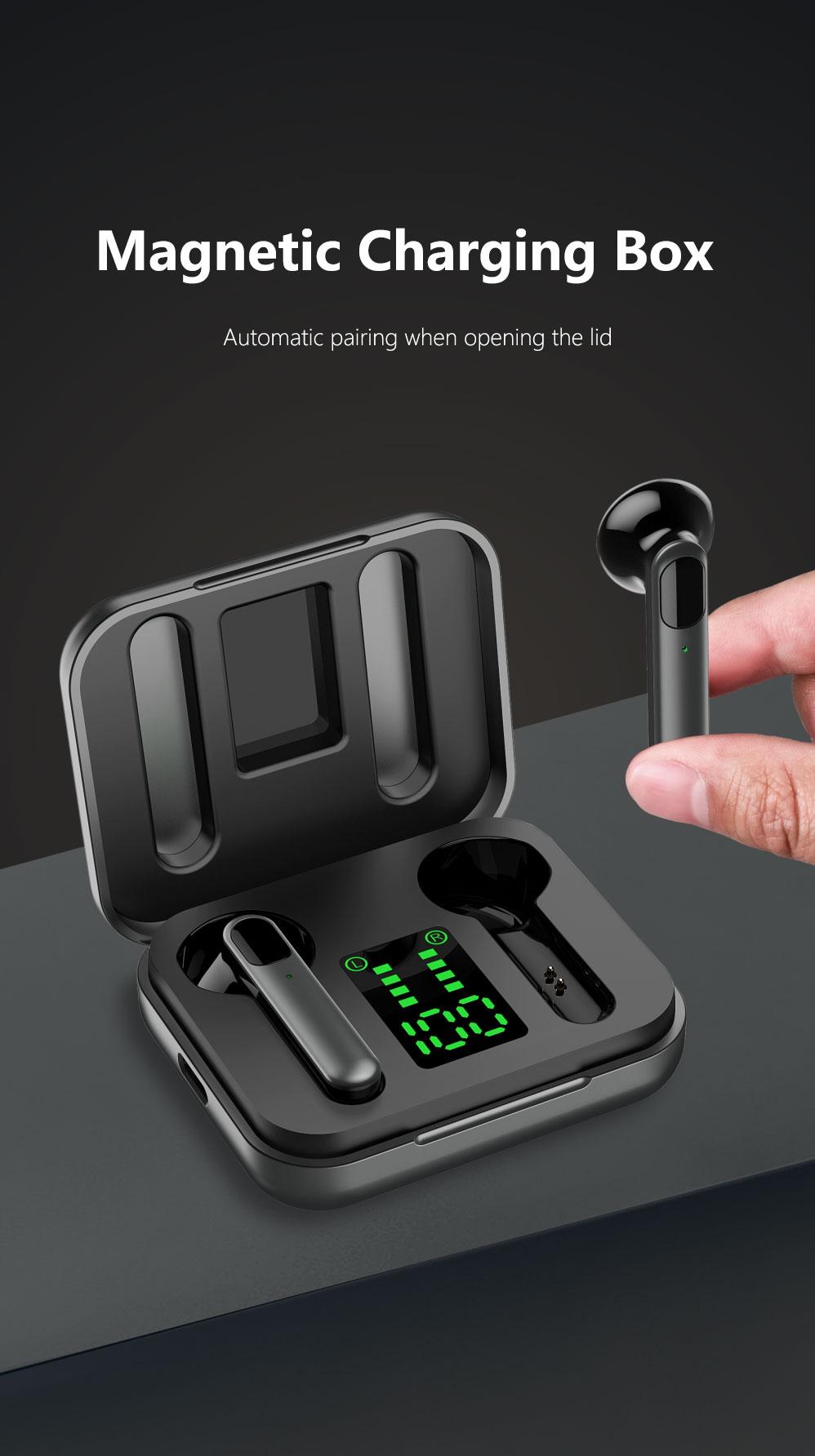Mini  Bluetooth  5.0  Wireless  Headset Rechargeable Stereo Sports Earbuds