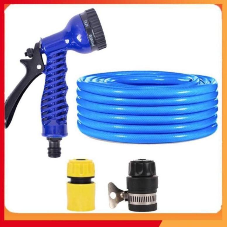 Bộ dây tăng áp 3 lần vòi xịt nước rửa xe, tưới cây loại 15m 206843