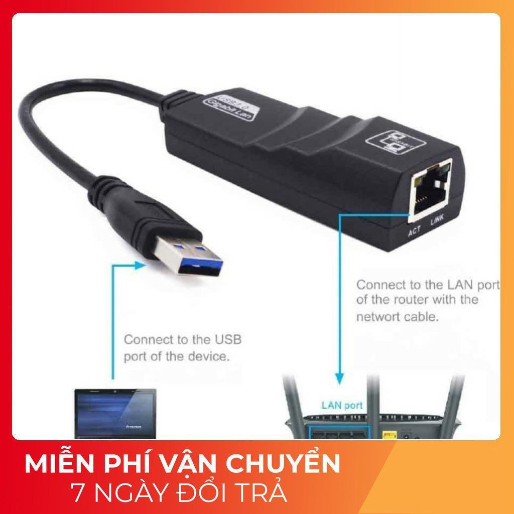 Dây chuyển đổi USB 3.0 sang lan-Đầu cáp chuyển đổi cổng USB 3.0 sang cổng mạng lan RJ45 -PC