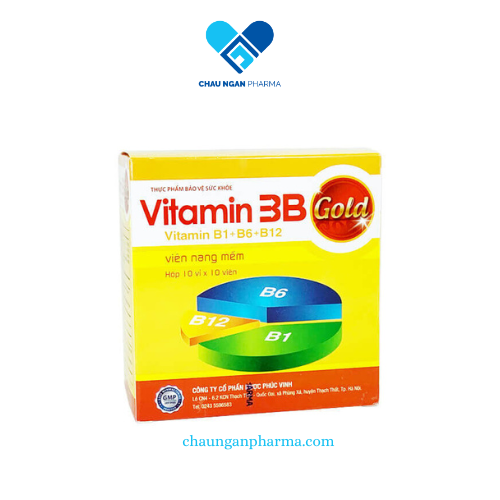 Vitamin 3B Gold PV Hộp 100 viên - Hỗ trợ giảm các triệu chứng tê bì chân tay, đau dây thần kinh ngoại biên
