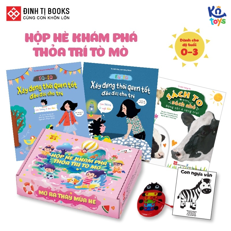 Sách - Hộp Hè Khám Phá, Thỏa Trí Tò Mò – Mở Ra Thấy Mùa Hè - Hộp quà cho trẻ 0 - 3 tuổi – Đinh Tị Books