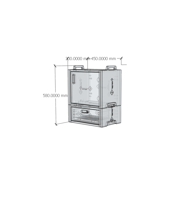 HAPPY FURNITURE , Gỗ tự nhiên , Tủ lưu trữ 1 ngăn kéo 1 cửa mở gỗ Plywood - GAMOR , TLT_024 , 45cm x 30cm x 58cm DxRxC