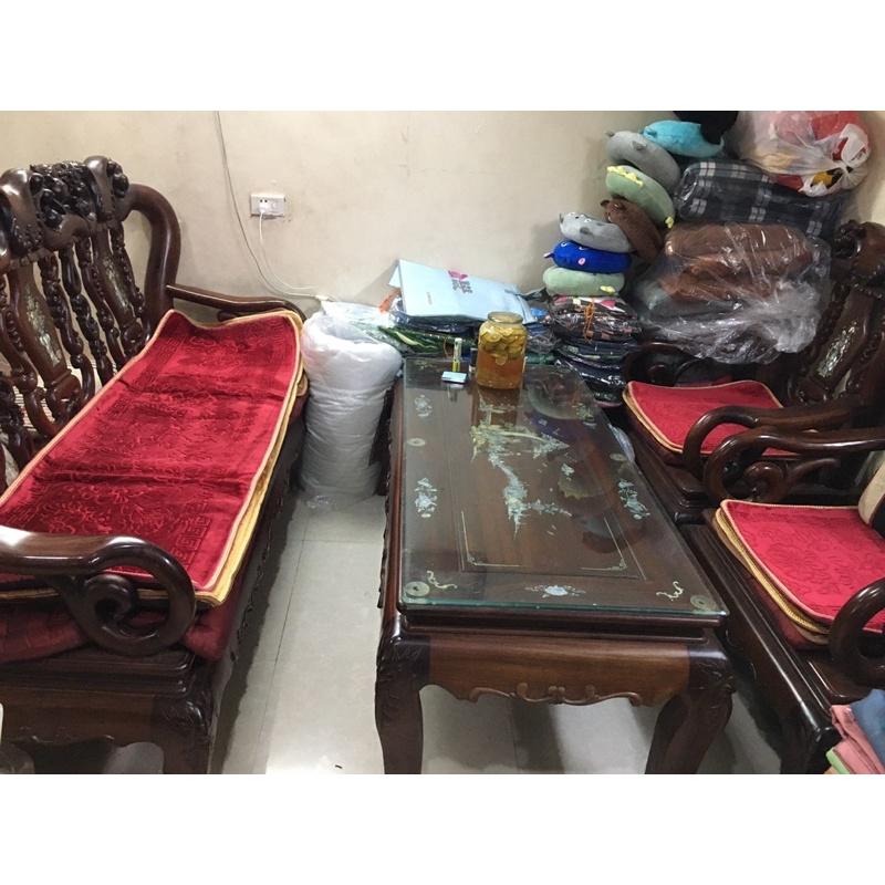 Thảm ghế nhung tuyết 3d in hoa nổi sắc nét