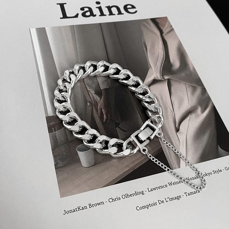 Vòng Tay Lắc Tay Dạng Dây Chuỗi Thiết Kế Đơn Giản Cho Nam Và Nữ Mắt Xích Titan Cuban - TIN Chain Xích Cam Accessories