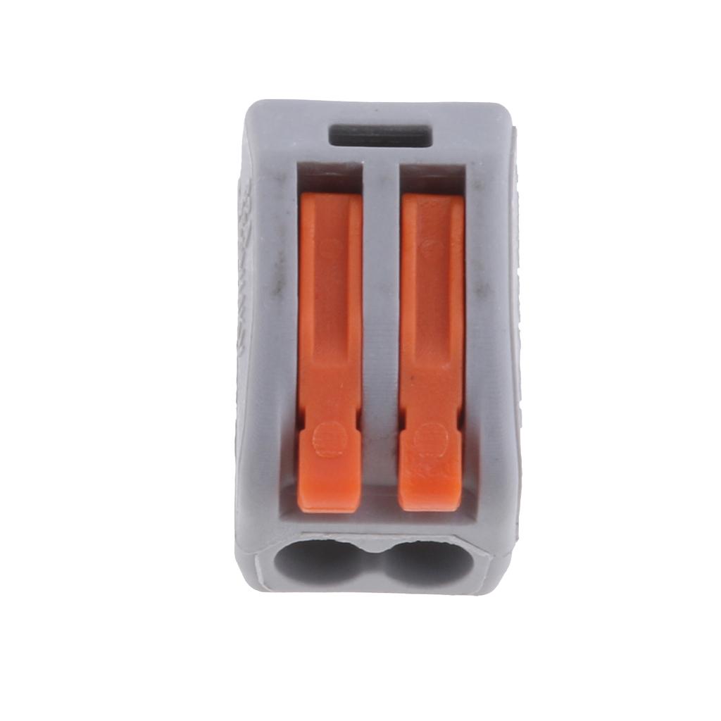 5x10Pcs Spring Lever-Nuts Terminal Block Electric Cable Wire Connectors 2 Way
