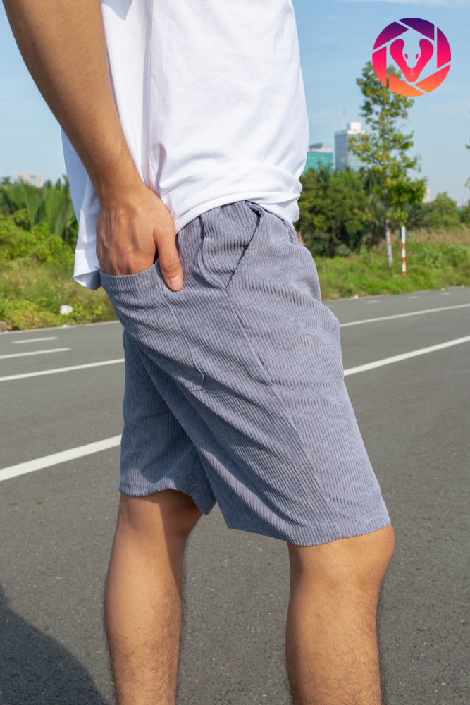 Quần short nhung tăm co giãn, unisex, chất vải cao cấp dày dặn, dáng trẻ trung, năng động