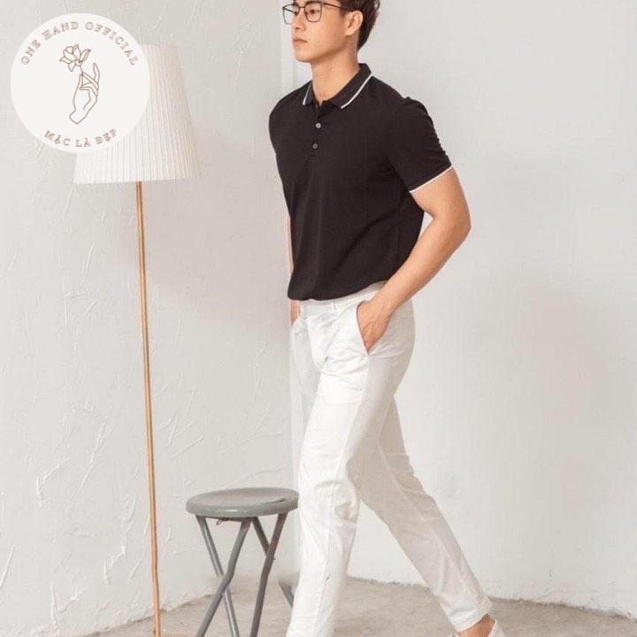 Áo Polo Viền Áo Thun Nam Cổ Bẻ Có Viền Trang Trí Chất Đẹp, Dáng Trơn Dễ Phối Đồ, Phong Cách - Mặc Là Đẹp - Mã PL