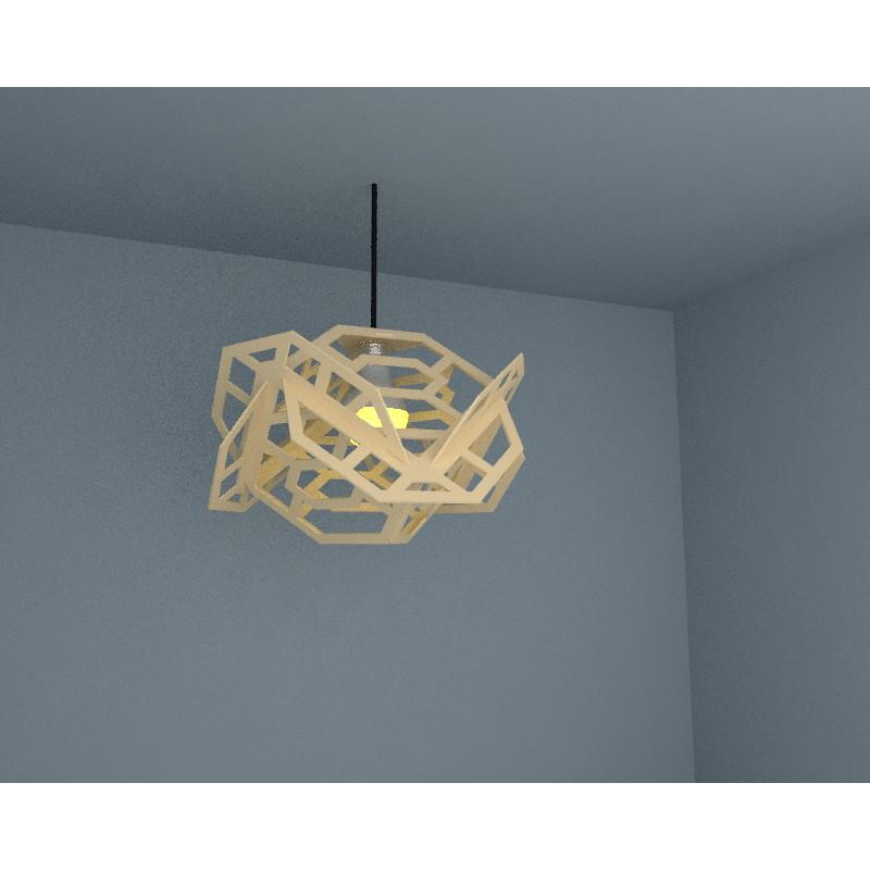 Đèn Gỗ thả trần decor trang trí 025