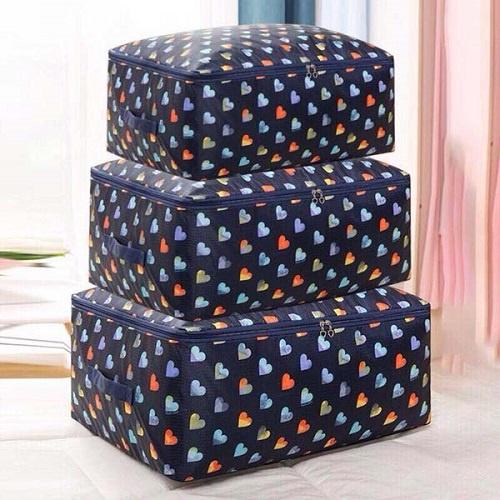 Set 3 Túi Đựng Quần Áo Chăn Màn Chống Thấm Nước Họa Tiết Cao Cấp Gấp Gọn Du Lịch Công Tác