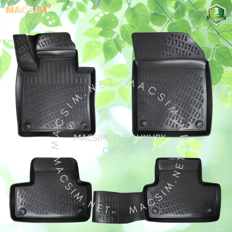 Thảm lót sàn ô tô nhựa TPU Silicon Volvo XC-60  2017+ Nhãn hiệu Macsim