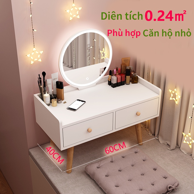 Bàn trang điểm ngồi bệt FUNA có đèn LED cảm ứng - AK05