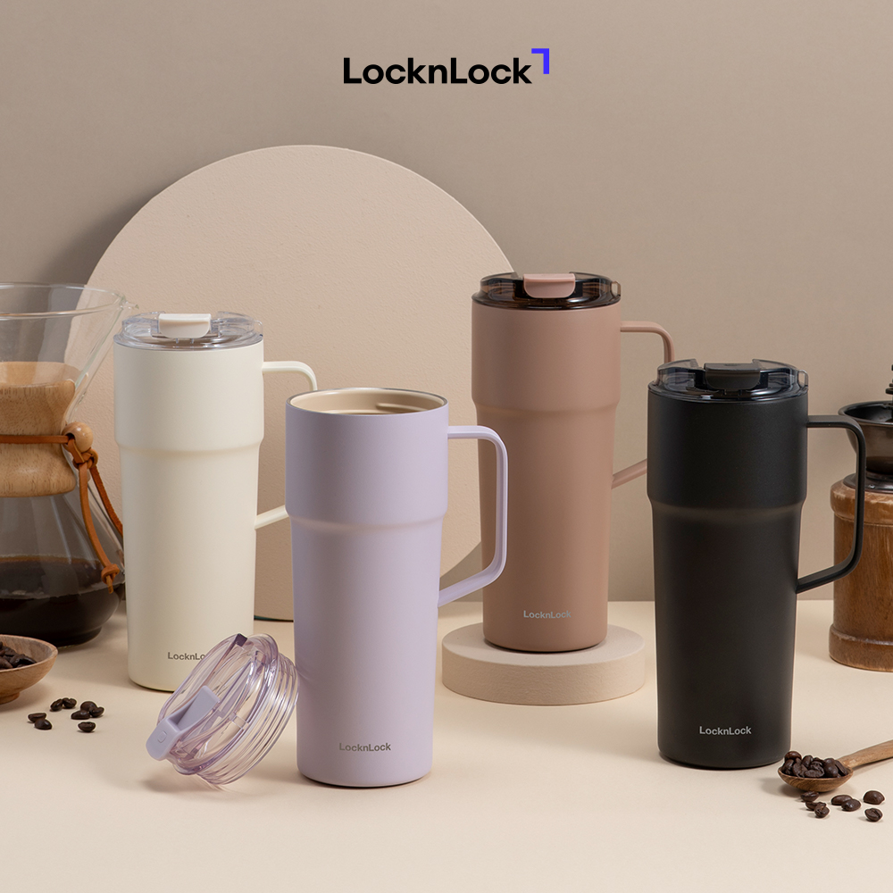 Ly Giữ Nhiệt LocknLock Metro Cafe Tumbler LHC4418 750ml - Thép Phủ Sứ