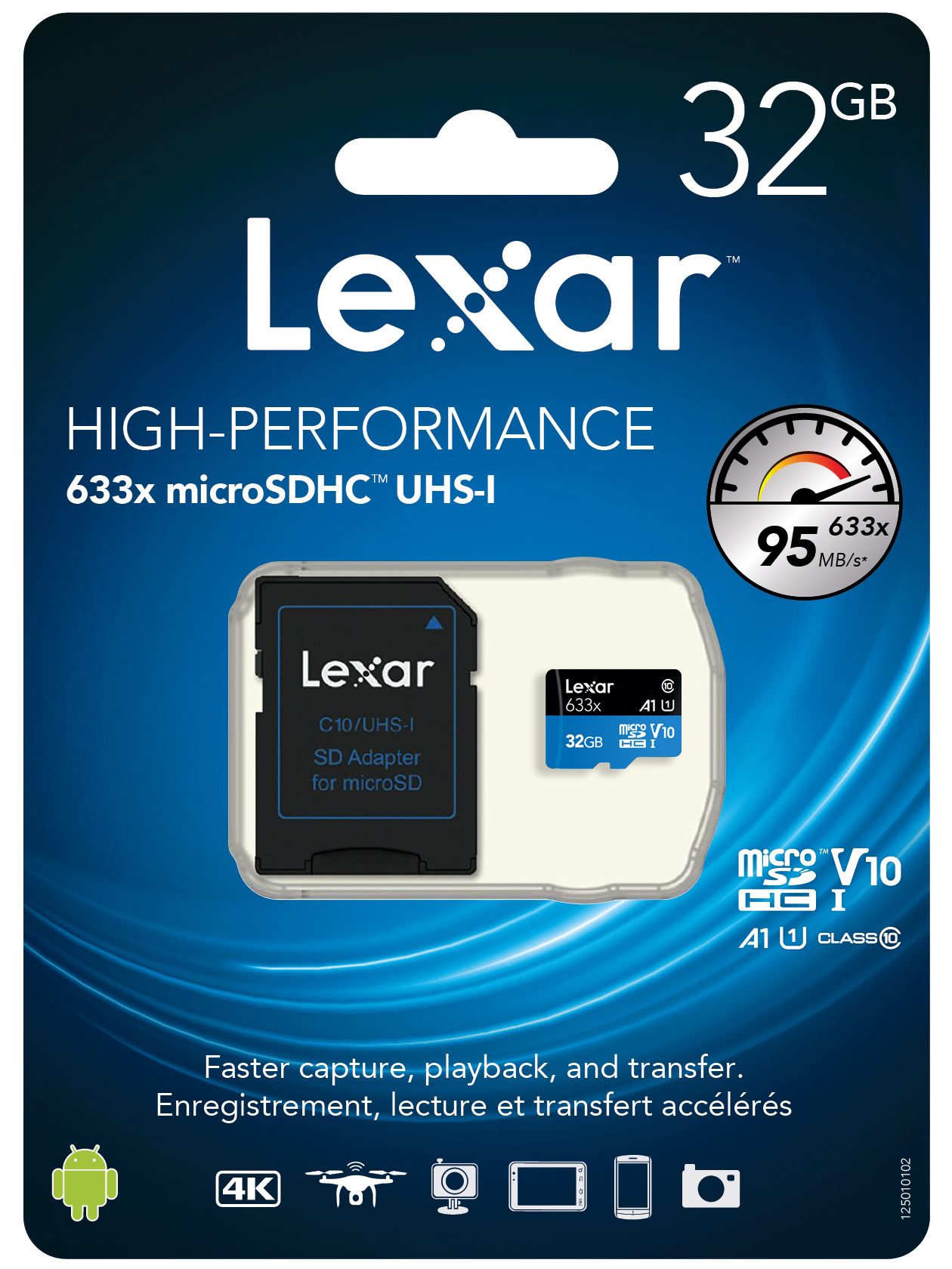 Thẻ Nhớ Lexar Micro SDHC 633X 32GB (95MB/s) (Có Adapter) - Hàng Chính Hãng