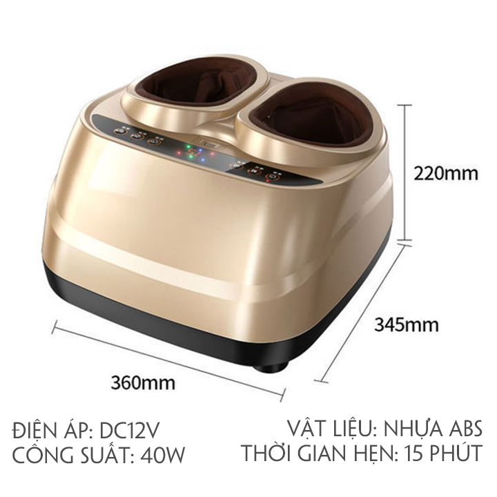 Máy Massage Chân Cao Cấp Con Lăn Xoay 3D, 4 Túi Khí Trước Và Sau Với Phương Pháp Bấm Huyệt 28 Điểm, Bồn Ngâm Chân Massage Tự Động Làm Nóng