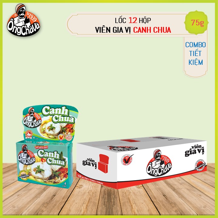 Thùng Viên Gia Vị Canh Chua 75g Ông Chà Và 144 Hộp
