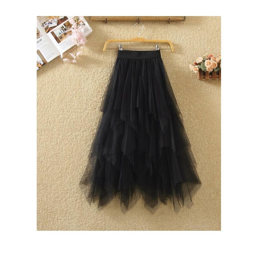 Chân váy ren Tulle - Tutu dài thời trang cao cấp Song An Eco VAY18 free size