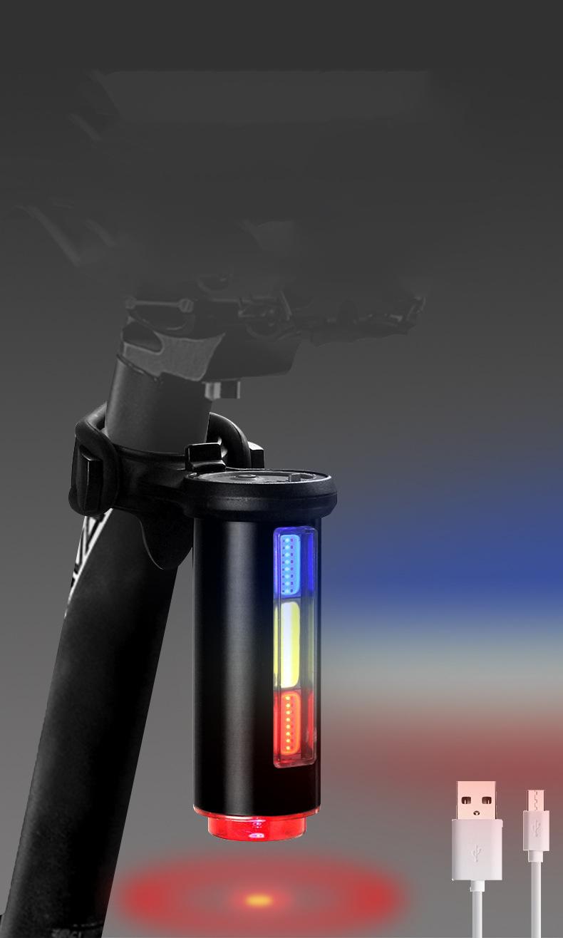 Đèn LED dành cho xe đạp Đèn sau xe đạp 3 màu USB LED có thể sạc lại Đèn sau xe đạp Đèn pin cảnh báo an toàn Đi xe đạp