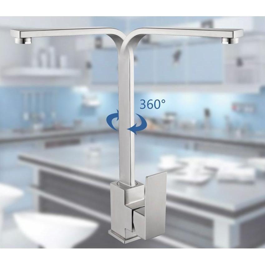 VÒI CHÉN VUÔNG NÓNG LẠNH INOX 304 CAO CẤP
