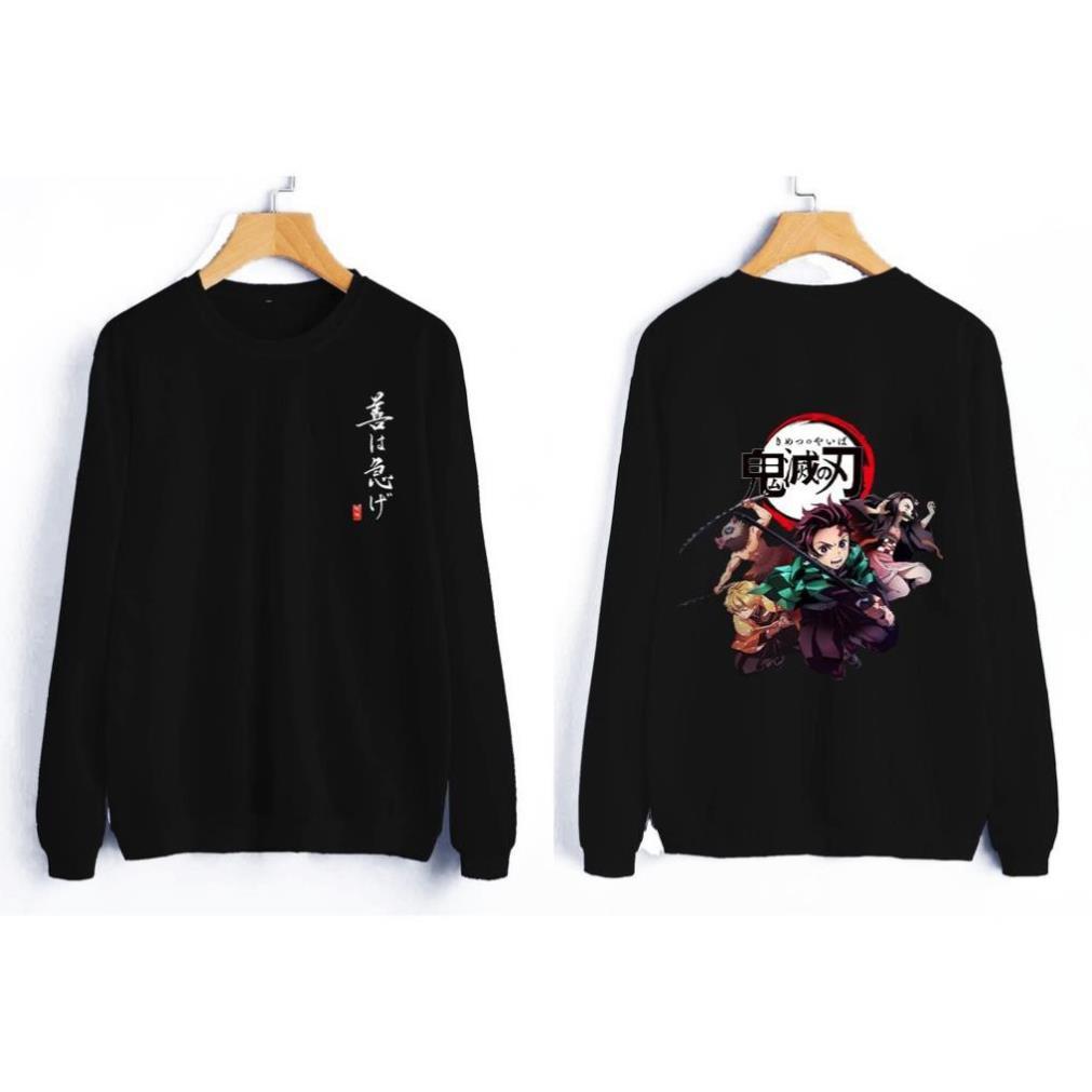 HOT- BST áo sweater One Piece Naruto Haikyu Kimetsu cực chất - hình in cực chất - mẫu áo chất - M