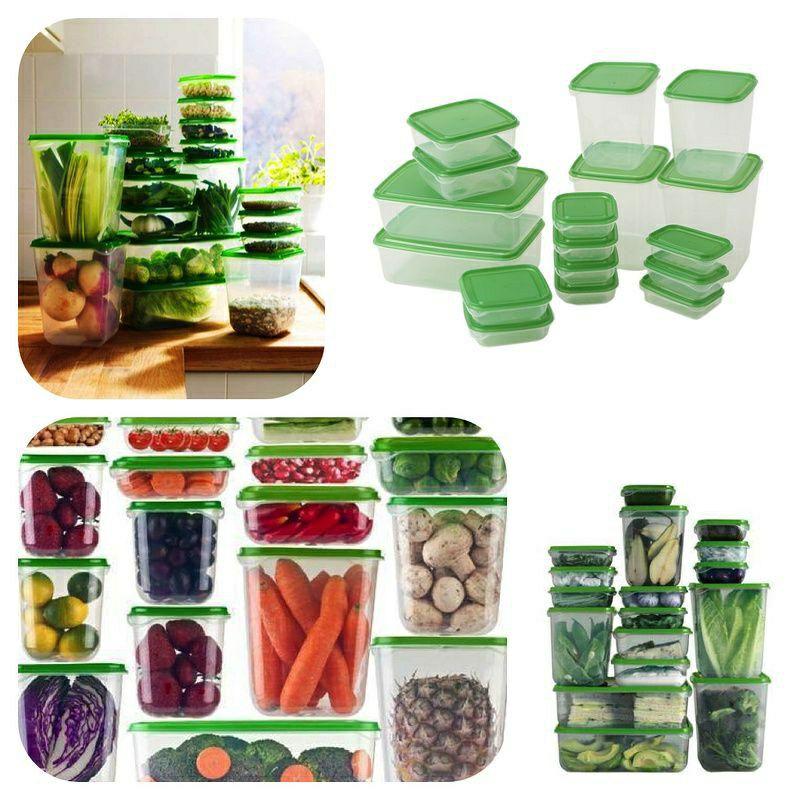 Bộ hộp đựng thực phẩm 17 món - Set 17 hộp nhựa tủ lạnh cao cấp bảo quản đồ ăn