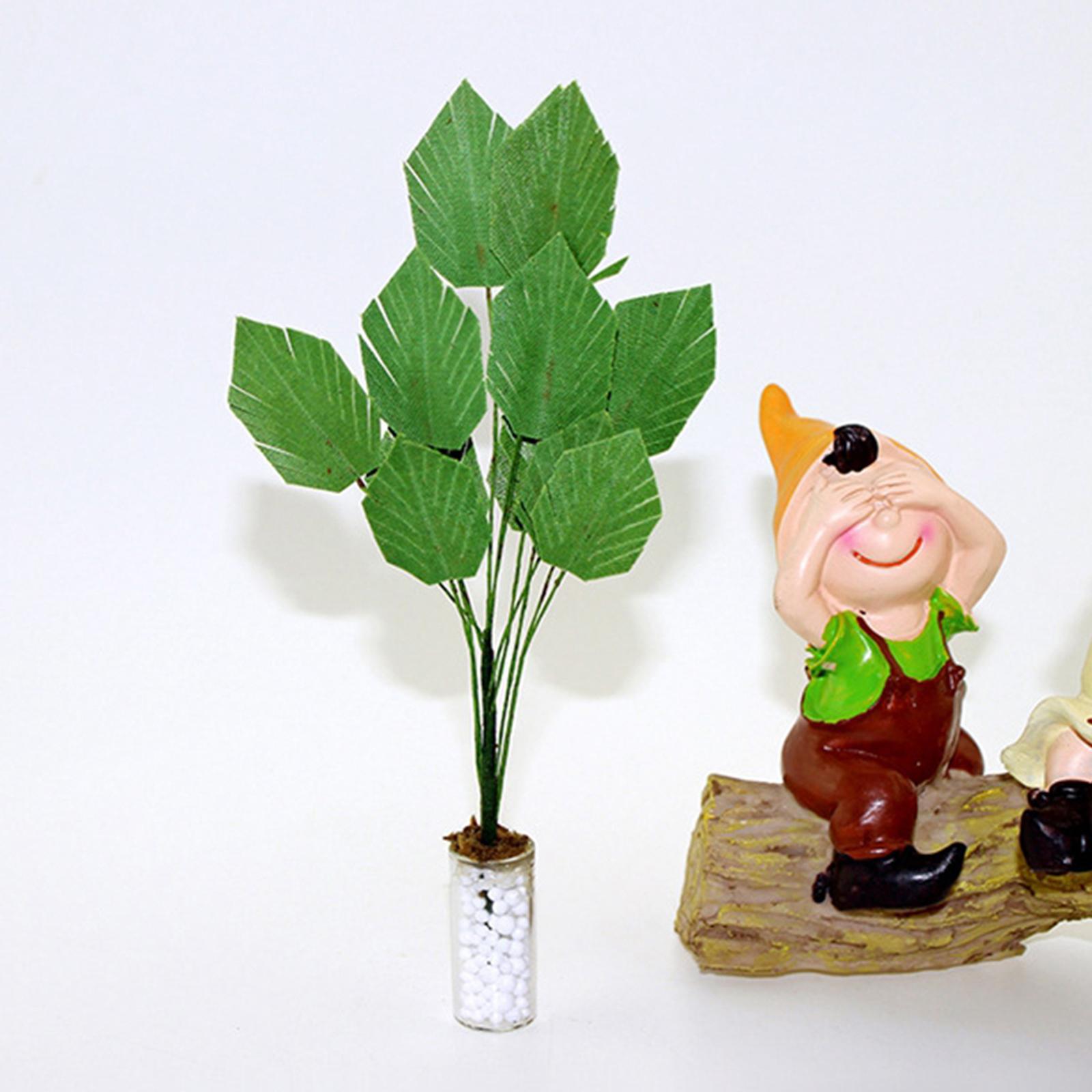 1:12 Scale Dollhouse Miniatures Potted Plants Banana Tree Ornament