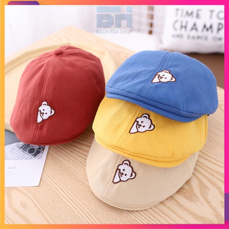 Mũ BERET phiên bản Hàn Quốc, 100% Cotton, thời trang, dễ thương cho bé cho bé từ 1-4 tuổi