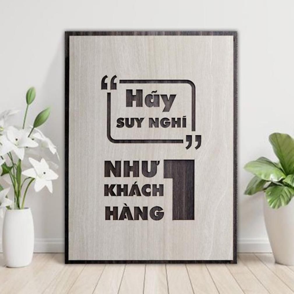 Tranh gỗ treo tường_Hãy suy nghĩ như một khách hàng_CRN_01