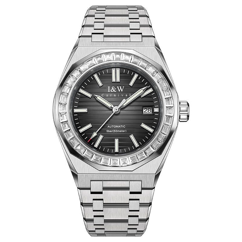 Đồng hồ nam chính hãng IW CARNIVAL IW733G-2 Kính sapphire ,chống xước,Chống nước 50m,Bh 24 tháng,Máy cơ ,dây thép 316L không gỉ