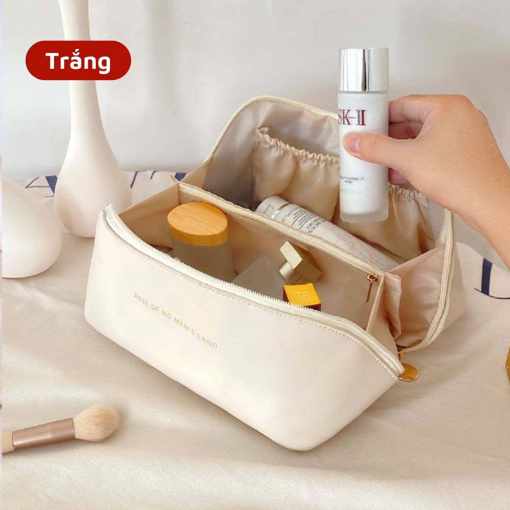 Túi Da Đựng Đồ Mỹ Phẩm Lớn,Túi Đựng Đồ Trang Điểm Cá Nhân Du Lịch Cao Cấp, Bền Đẹp Chắc Chắn - HÀNG CHÍNH HÃNG MINIIN