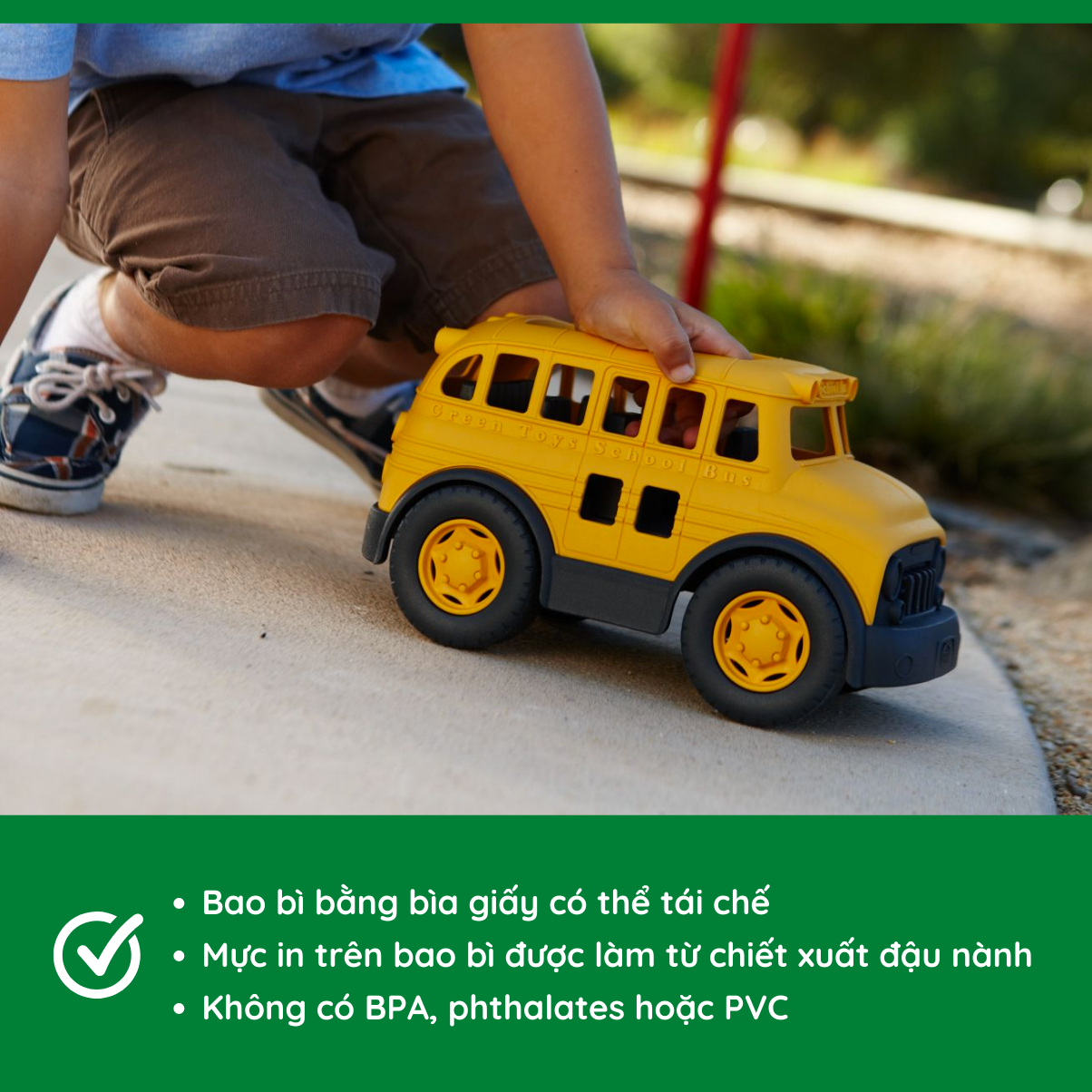Đồ Chơi Xe School Bus Green Toys Cho Bé Từ 1 Tuổi