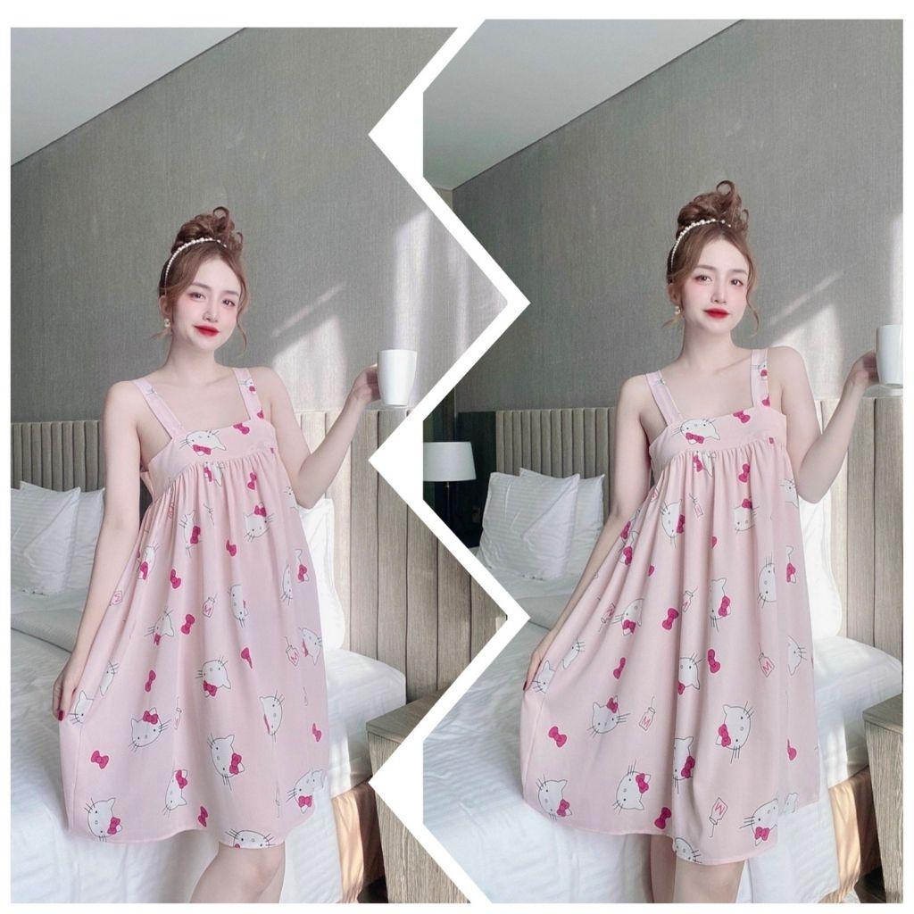 Váy ngủ sexy BIGSIZE ️FREE SHIP️ Đầm ngủ sexy lụa Mango Chất Siêu Mát Dáng Siêu Xinh &lt;75kg