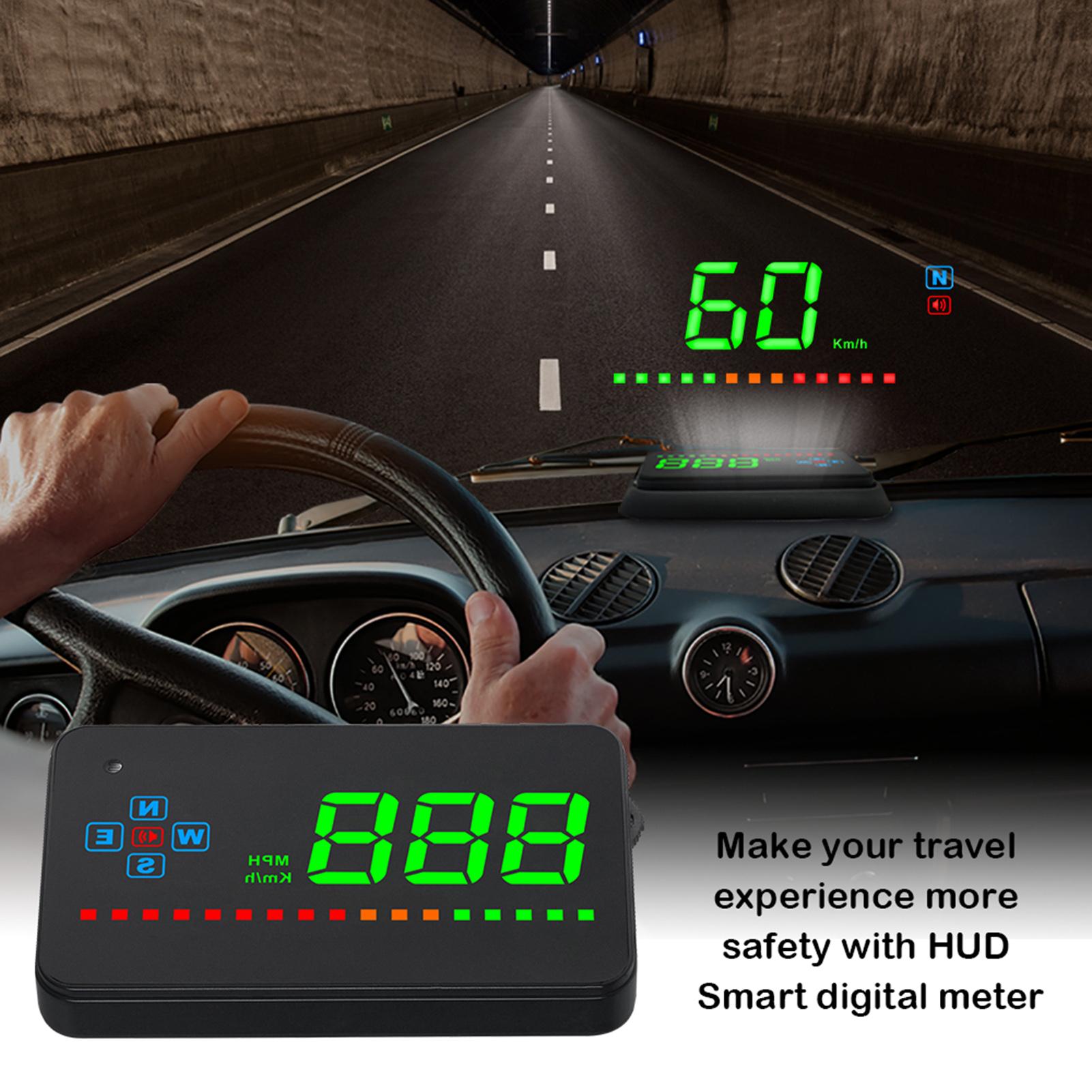 Universal HUD Head Up Display GPS Digital Speedometer with MPH for Cars Odometer Speed