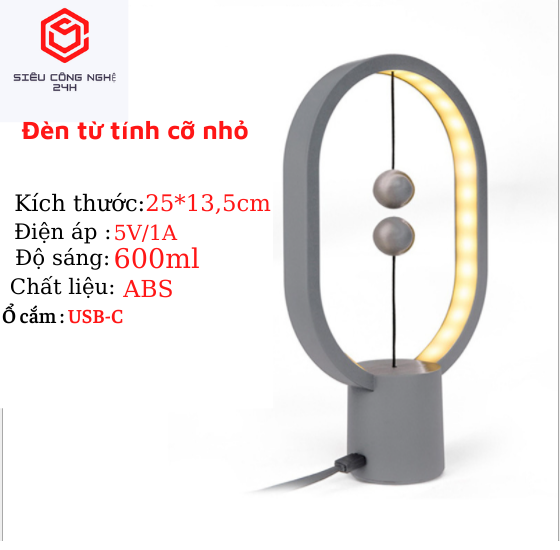 Đèn Để Bàn, Đèn Ngủ Cân Bằng Led Từ Tính, Lam Châm Làm Quà Tặng